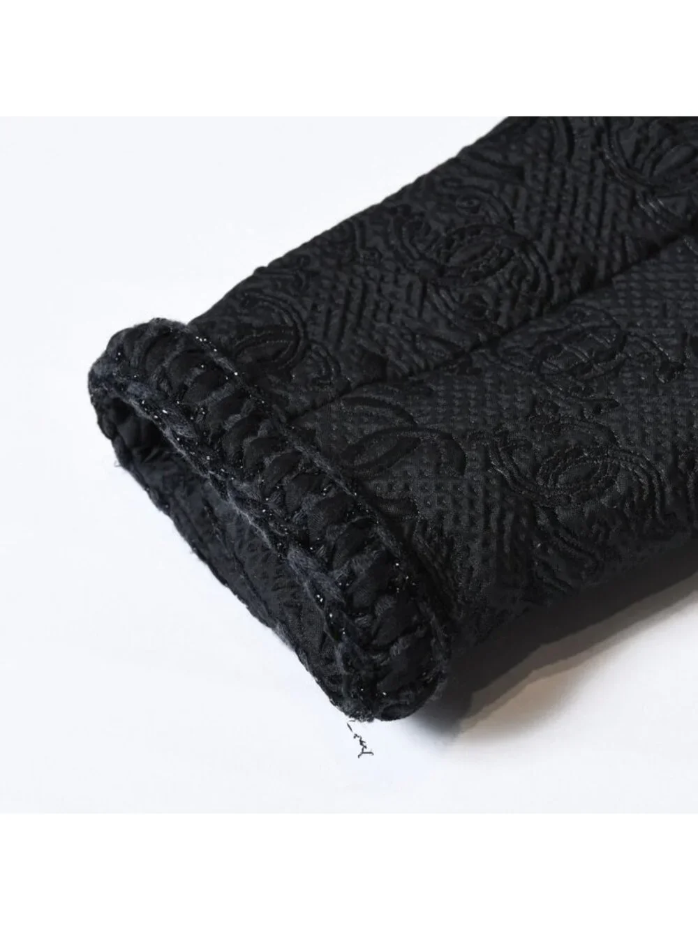 Chanel Tweed Jacket CC Logo Black